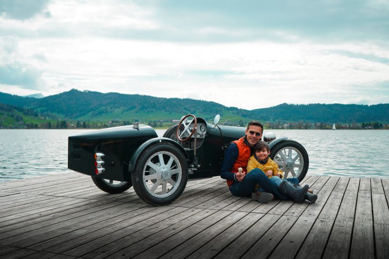Swiss Serenity: The Father and Son creating memories in their unique Bugatti Baby II